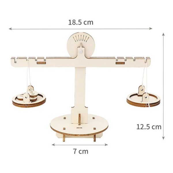 Homemade Balance Scale Kit Children Wooden Assembly Educational Toy Science Lever Teaching Aids - Image 3