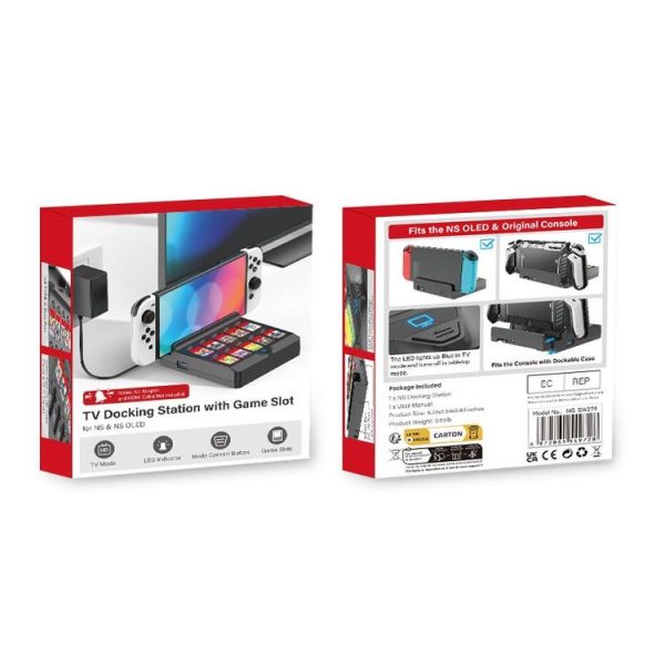 Switch / Switch OLED Iplay NG-SW279 Cast Screen Charger Video Conversion Dock With Storage (Black) - Image 7