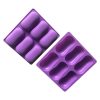 6 Grids Handmade Aromatherapy Soap Mould Baking DIY Silicone Molds (Purple) - Image 2