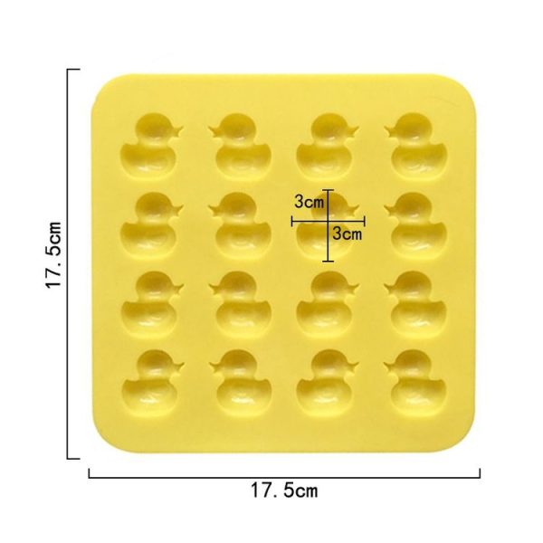 Cute Yellow Duck Silicone Chocolate Mould Fire Lacquer Wax Mold (Yellow) - Image 3