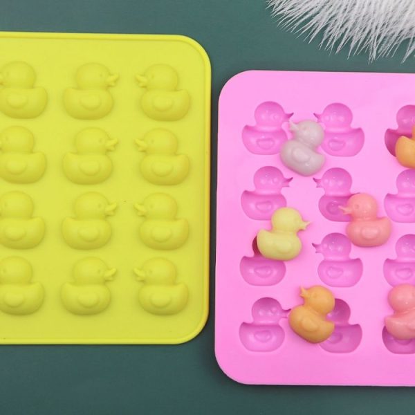 Cute Yellow Duck Silicone Chocolate Mould Fire Lacquer Wax Mold (Yellow) - Image 4