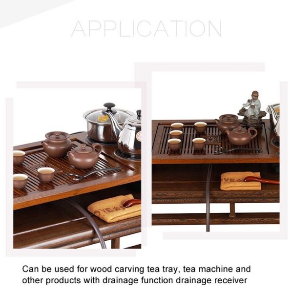KAMJOVE 83cm Tea Tray Drain Hose Tea Table Water Outlet Tube (Dark brown) - Image 4