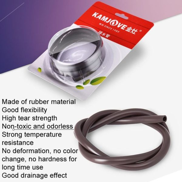 KAMJOVE 83cm Tea Tray Drain Hose Tea Table Water Outlet Tube (Dark brown) - Image 6