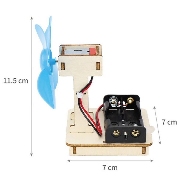 Kids DIY Homemade Electrical Fan Science Small Invention Fun Physics Circuit Experiment Material Kit - Image 3