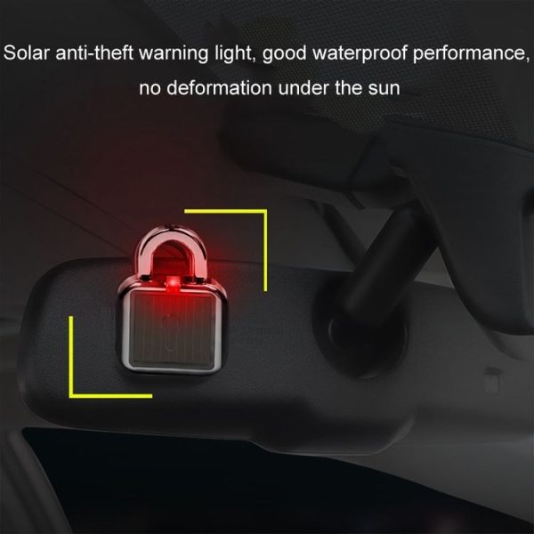 Car Solar Flashing Atmosphere Anti-Theft Warning Lock Light (Three Color Light) - Image 4