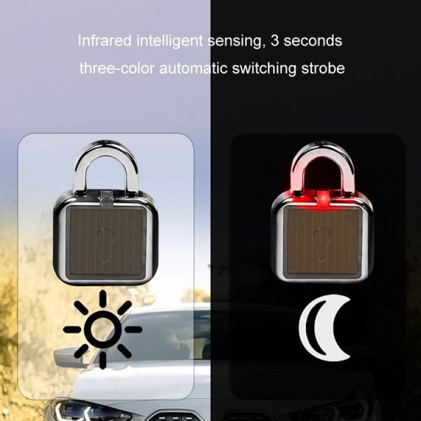 Car Solar Flashing Atmosphere Anti-Theft Warning Lock Light (Three Color Light) - Image 6