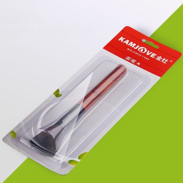 KAMJOVE Tea Tray Cleaning Brush Solid Wooden Tea Tools Brush, Style: A