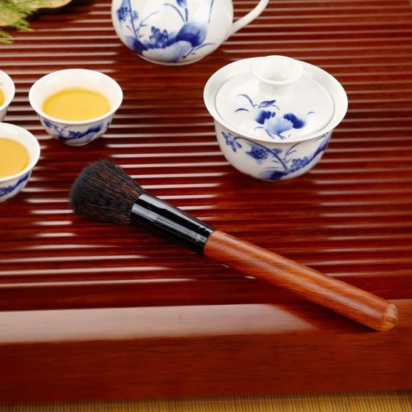 KAMJOVE Tea Tray Cleaning Brush Solid Wooden Tea Tools Brush, Style: A - Image 3