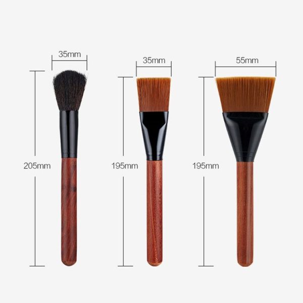 KAMJOVE Tea Tray Cleaning Brush Solid Wooden Tea Tools Brush, Style: C - Image 5