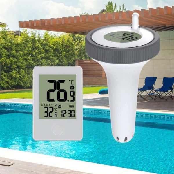 Summer Pool Bathtub Thermometer Wireless Floating Fish Tank Temperature Meter (White) - Image 2