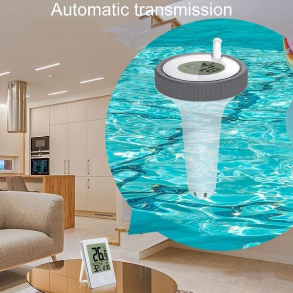Summer Pool Bathtub Thermometer Wireless Floating Fish Tank Temperature Meter (White) - Image 6