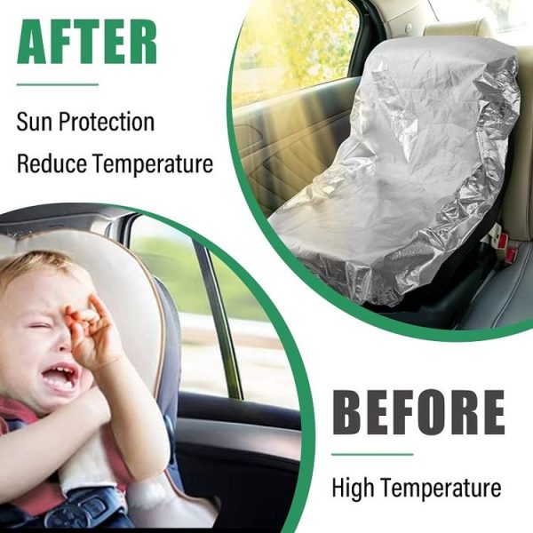 50x90cm Universal Baby Safety Seat Sunshade Dustproof Cover (Silver) - Image 3
