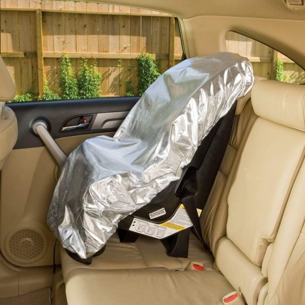 50x90cm Universal Baby Safety Seat Sunshade Dustproof Cover (Silver) - Image 4