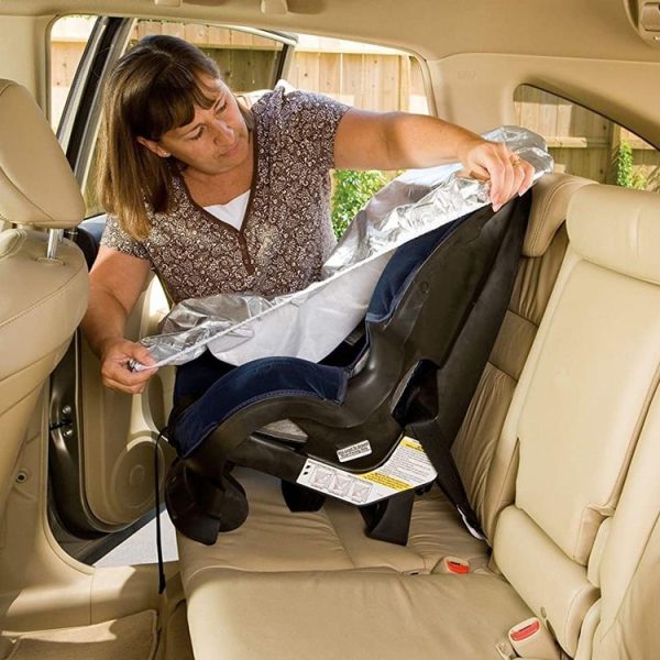 50x90cm Universal Baby Safety Seat Sunshade Dustproof Cover (Silver) - Image 5
