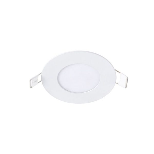 Recessed Concealed Ceiling Downlight Household Wide Voltage Thin Tube Panel Light, Model: 3W Round Opening 75mm (6000K White Light)