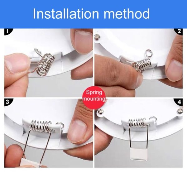 Recessed Concealed Ceiling Downlight Household Wide Voltage Thin Tube Panel Light, Model: 3W Round Opening 75mm (6000K White Light) - Image 10