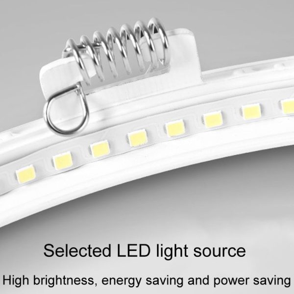 Recessed Concealed Ceiling Downlight Household Wide Voltage Thin Tube Panel Light, Model: 3W Round Opening 75mm (6000K White Light) - Image 3