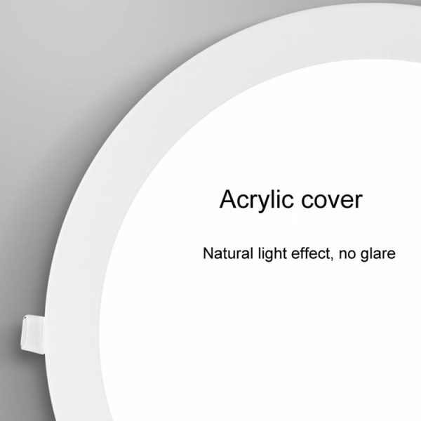 Recessed Concealed Ceiling Downlight Household Wide Voltage Thin Tube Panel Light, Model: 3W Round Opening 75mm (6000K White Light) - Image 5