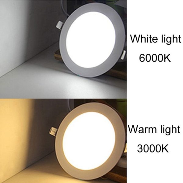 Recessed Concealed Ceiling Downlight Household Wide Voltage Thin Tube Panel Light, Model: 3W Round Opening 75mm (6000K White Light) - Image 9