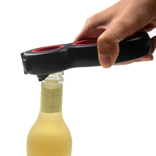 Multifunctional 4 In 1 Bottle Opener Household Saving Force Opener Style 1 (Black Red) - Image 4