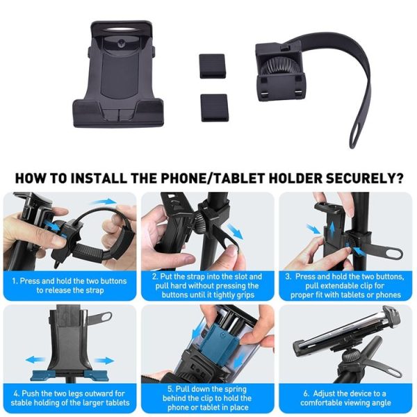 Bicycle Motorcycle Fitness Equipment Baby Carriage Mobile Phone Tablet Universal Holder - Image 4