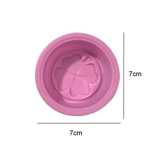 Single Hole Cupcake DIY Baking Molds Clover Handmade Soap Mould (Pink) - Image 3