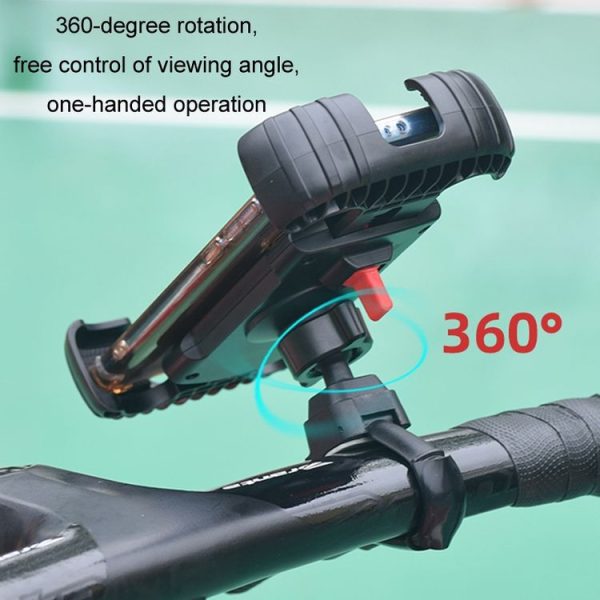 Bicycle Phone Holder Shockproof Handlebar For Fixing Shooting Equipment (Black) - Image 6