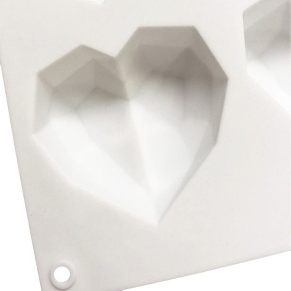 8 Grids Two Rows Heart Chocolate Mould DIY Baking Cake Tools (White) - Image 4