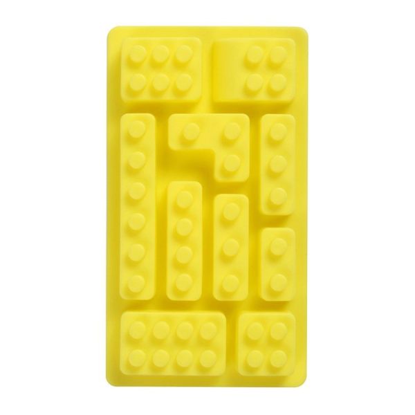 Block Silicone DIY Baking Molds Handmade Aroma Soap Mould (Yellow)