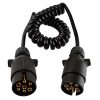 European 7 Pin 12 Volt Car Trailer Connector With Wire (1101)