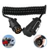 7 Core To 7 Pin Car Trailer Connector With 2m PU Spring Wire (1122)