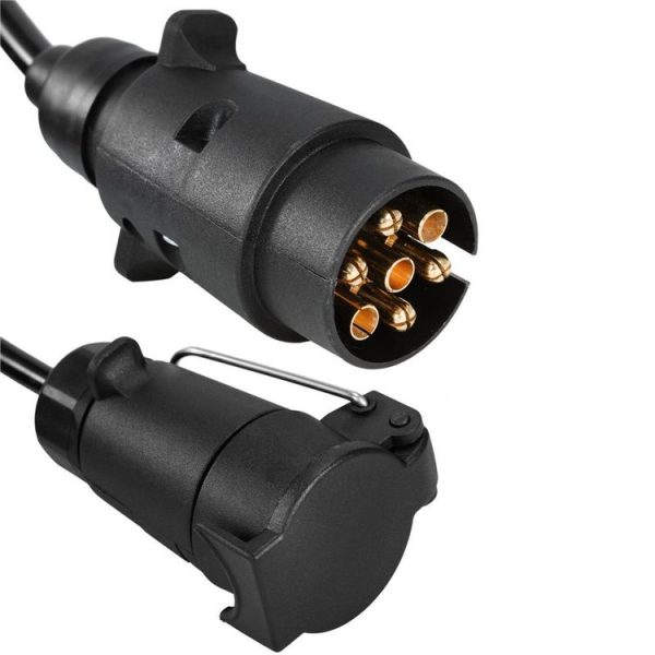 7 Core To 7 Pin Car Trailer Connector With 2m PU Spring Wire (1122) - Image 3