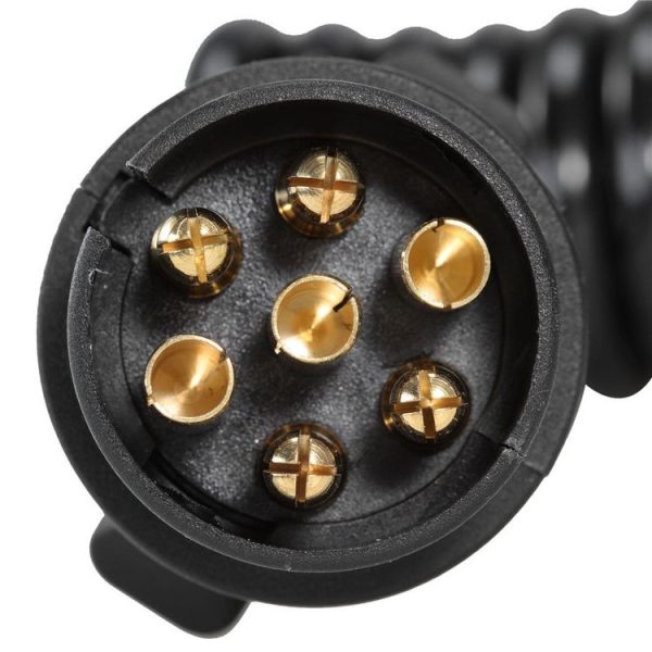 7 Core To 7 Pin Car Trailer Connector With 2m PU Spring Wire (1122) - Image 4