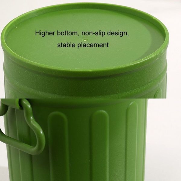 Large-capacity Student Desktop Organizer Pen Container Girls Makeup Brush Storage Bucket (White) - Image 4