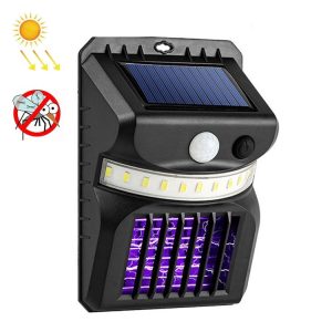 E-SMARTER W792 LED Solar Wall Light With Purple Light Mosquito Control Function Human Intelligent Sensor Outdoor Garden Lamp, Specification: White Light