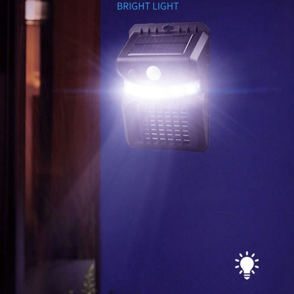 E-SMARTER W792 LED Solar Wall Light With Purple Light Mosquito Control Function Human Intelligent Sensor Outdoor Garden Lamp, Specification: White Light - Image 2