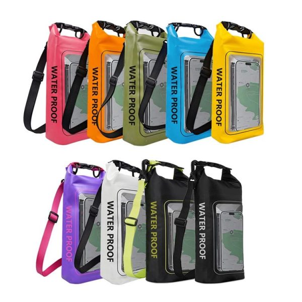 2 In 1 Outdoor Cycling Crossbody Phone Bag PVC Swimming IPX6 Waterproof Bag, Size: 2L (Black) - Image 2
