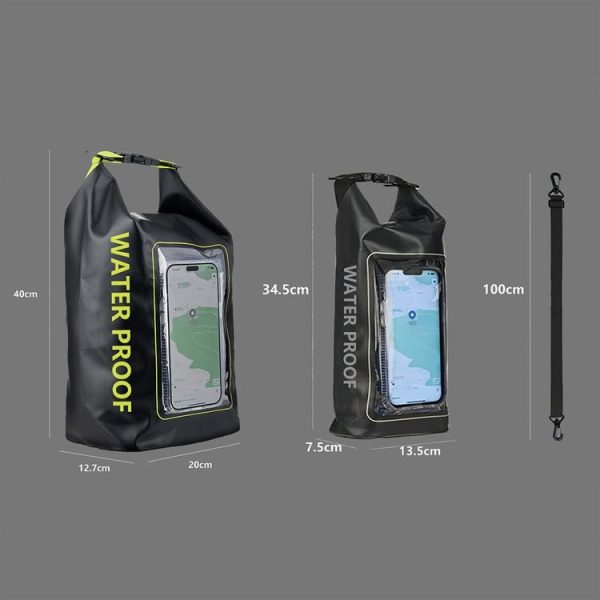 2 In 1 Outdoor Cycling Crossbody Phone Bag PVC Swimming IPX6 Waterproof Bag, Size: 2L (Black) - Image 4
