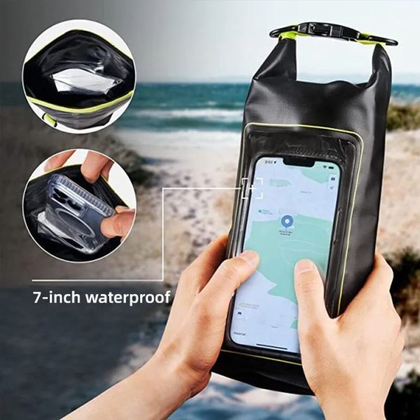 2 In 1 Outdoor Cycling Crossbody Phone Bag PVC Swimming IPX6 Waterproof Bag, Size: 2L (Black) - Image 5