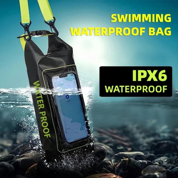 2 In 1 Outdoor Cycling Crossbody Phone Bag PVC Swimming IPX6 Waterproof Bag, Size: 2L (Black) - Image 7