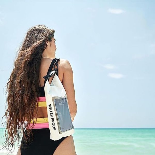 2 In 1 Outdoor Cycling Crossbody Phone Bag PVC Swimming IPX6 Waterproof Bag, Size: 2L (Black) - Image 9
