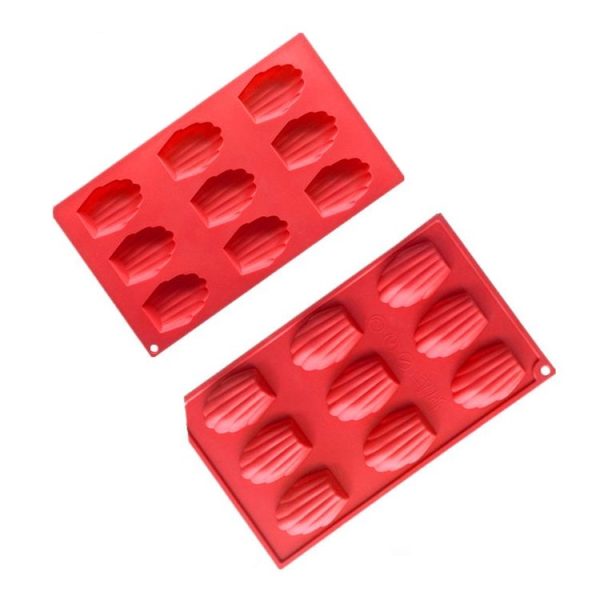 9 Grids Shells Silicone Baking Molds DIY Handmade Soap Mould (Red) - Image 2