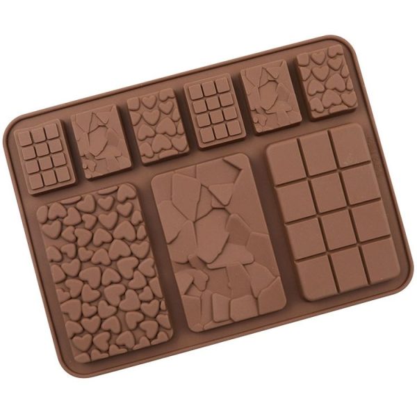 9 Grids Silicone Baking Chocolate Mold Cake DIY Fondant Mould (Chocolate Color) - Image 2