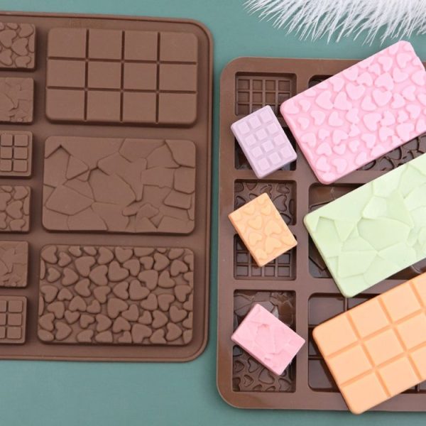 9 Grids Silicone Baking Chocolate Mold Cake DIY Fondant Mould (Chocolate Color) - Image 4