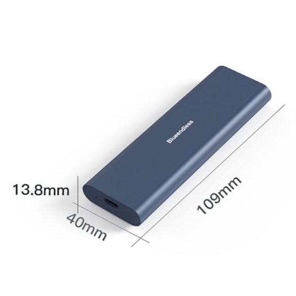 Blueendless M2815SN M.2 Dual Protocol Type-C 3.1 Mobile Hard Disk Box Laptop External SSD (Silver) - Image 3