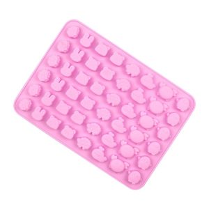 48 Grids Cute Animal Fondant Molds DIY Fire Paint Wax Mould (Pink)