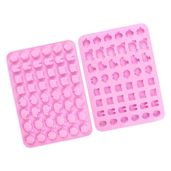 48 Grids Cute Animal Fondant Molds DIY Fire Paint Wax Mould (Pink) - Image 2