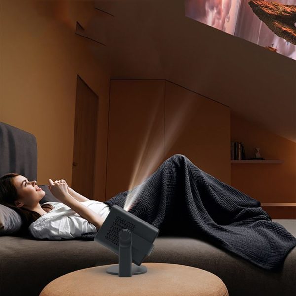 Projector 360 Degree Rotating Bracket Projection Flip Stand (White) - Image 2