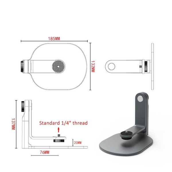 Projector 360 Degree Rotating Bracket Projection Flip Stand (White) - Image 7