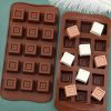 15 Grids Square Soap Mould DIY Silicone Chocolate Mold (Chocolate Color) - Image 4
